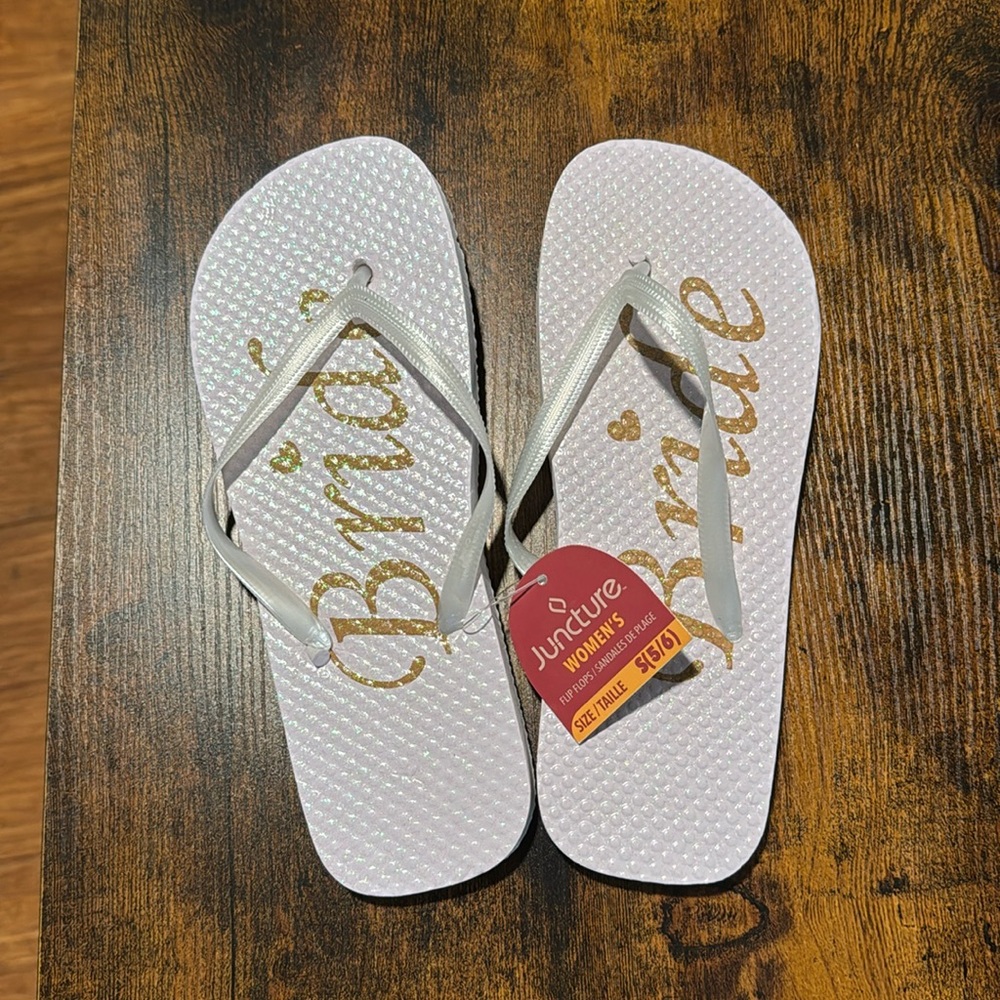 Bride flip flop sandals